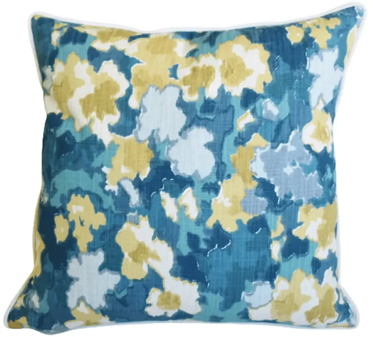 Madcap Cottage Floral Pillow - Blue/Gold