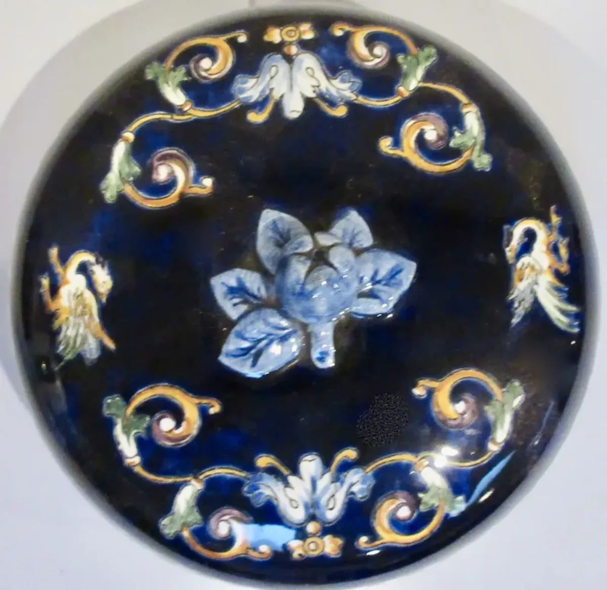 Gien French Faience Bon Bon Box - The Emporium Ltd. - Blue