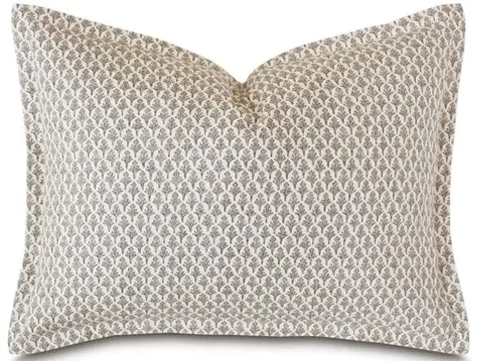 Barclay Butera - Brentwood Emblem Print Standard Sham - Taupe/White - Brown