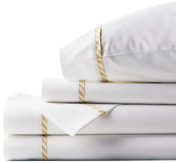 Newman Bisque Sheet Set, White/Yellow