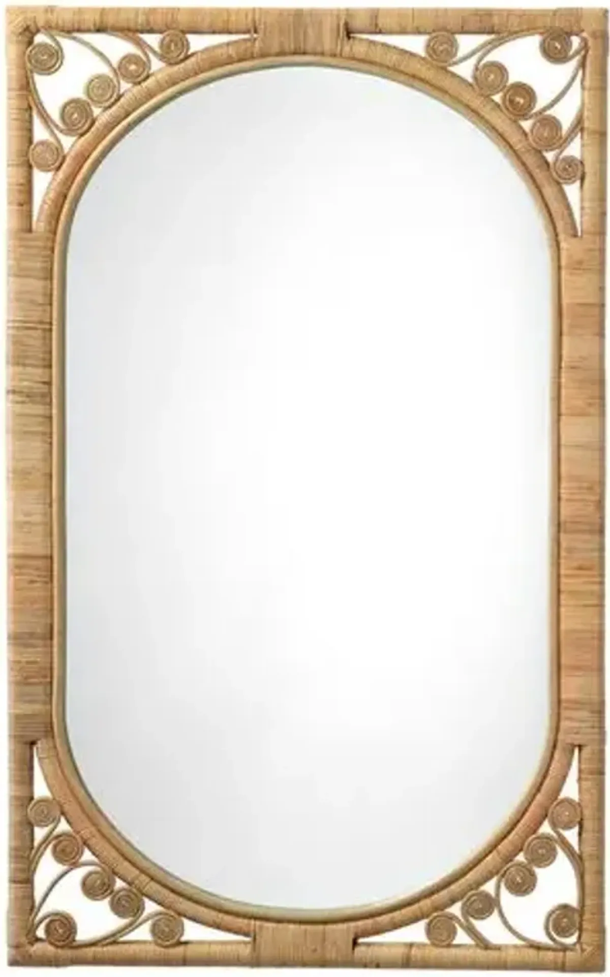 Primrose Rattan Wall Mirror - Natural - Jamie Young Co.