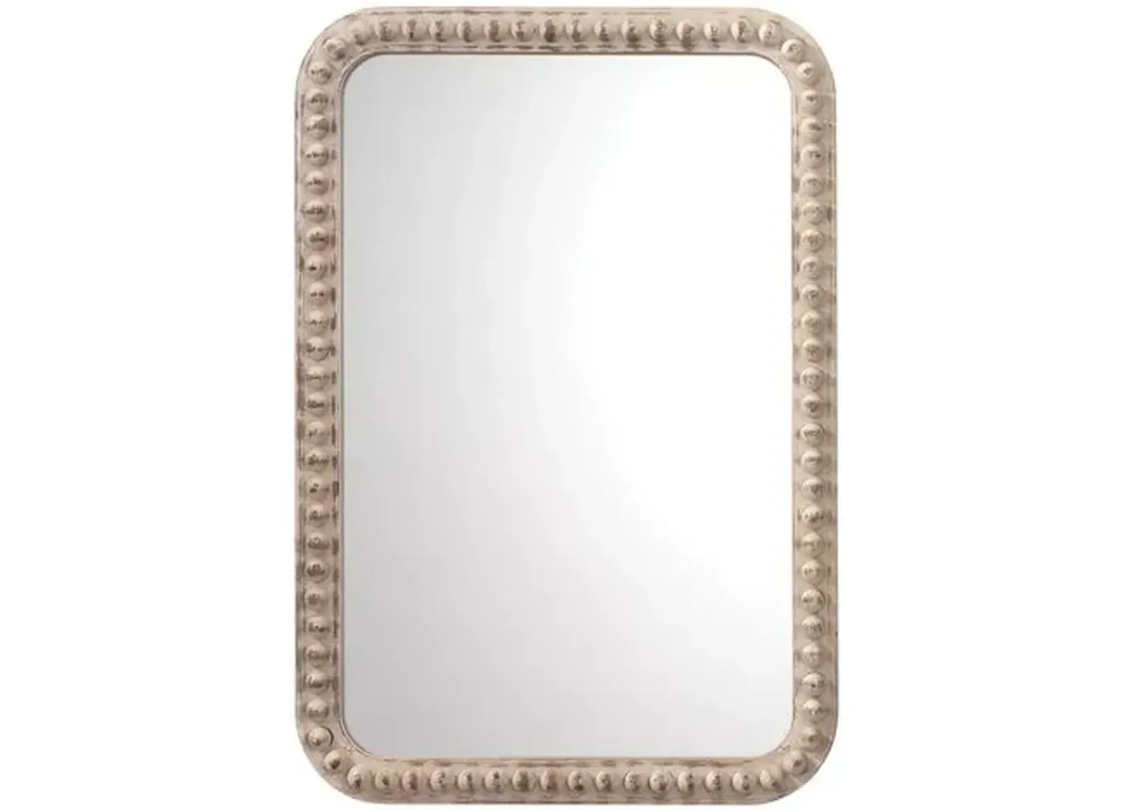 Audrey Rectangle Wall Mirror - White Wash - Jamie Young Co.