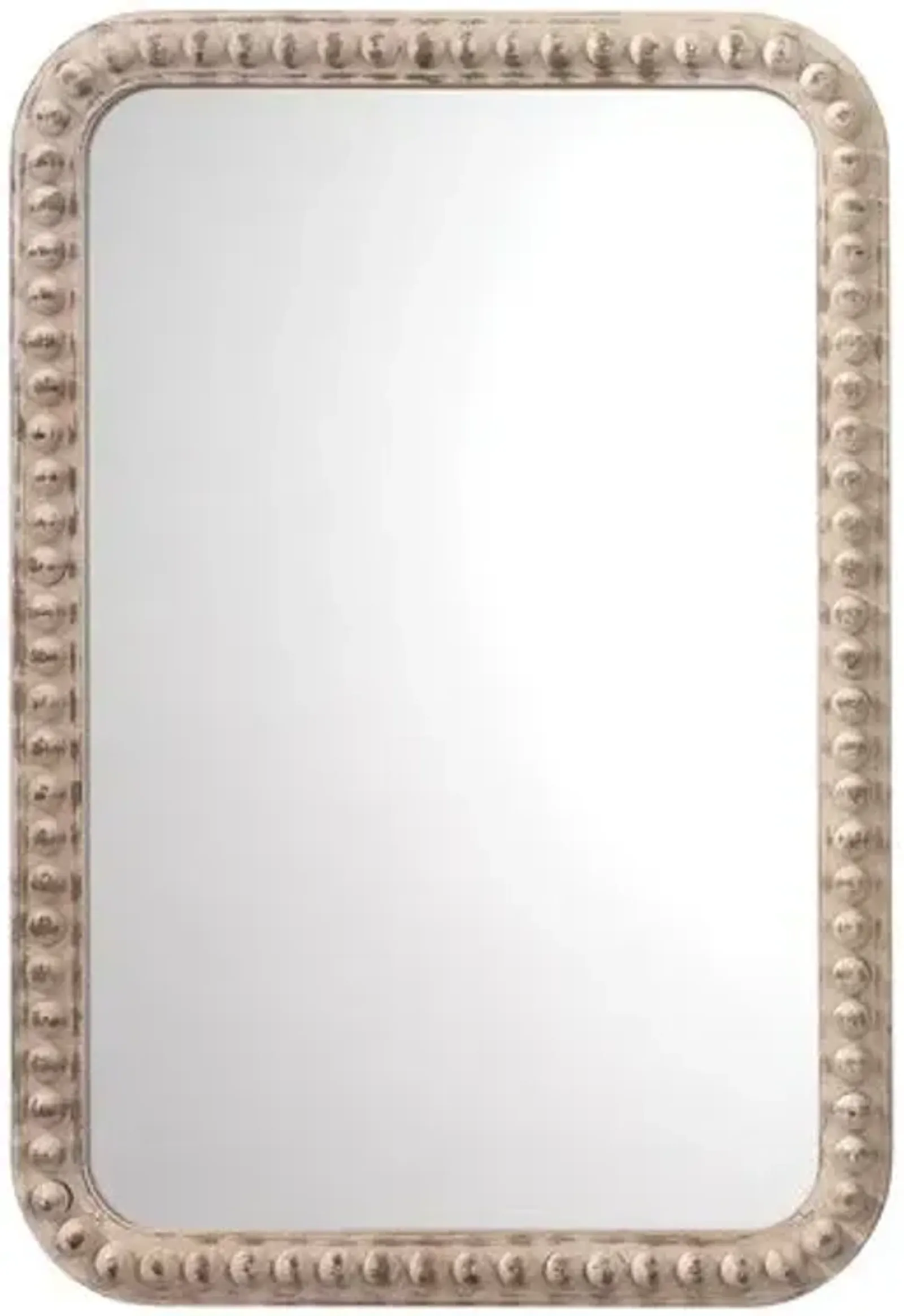 Audrey Rectangle Wall Mirror - White Wash - Jamie Young Co.