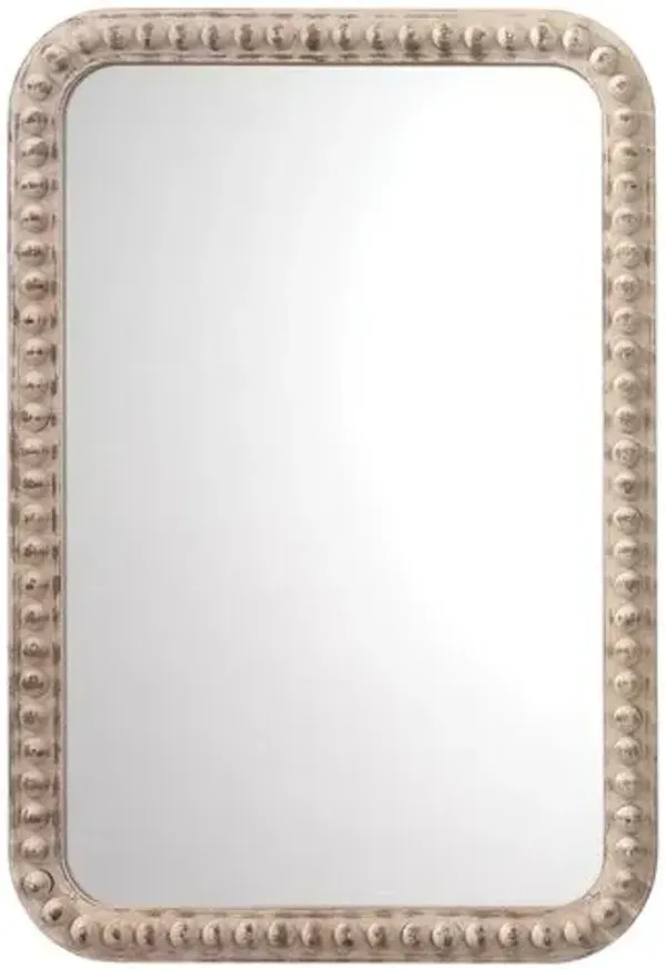 Audrey Rectangle Wall Mirror - White Wash - Jamie Young Co.