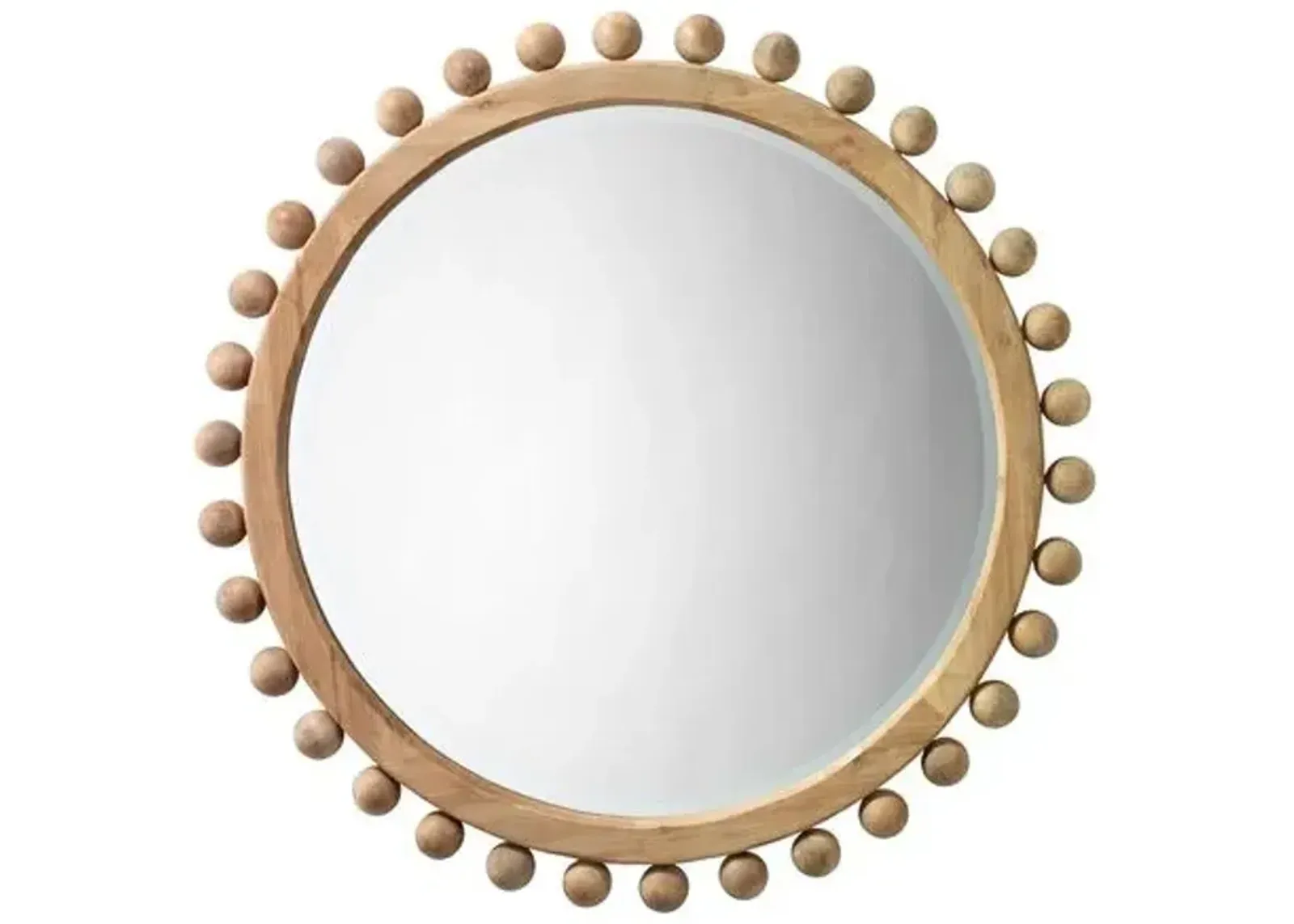 Arlo 34" Round Wall Mirror - Natural - Jamie Young Co.