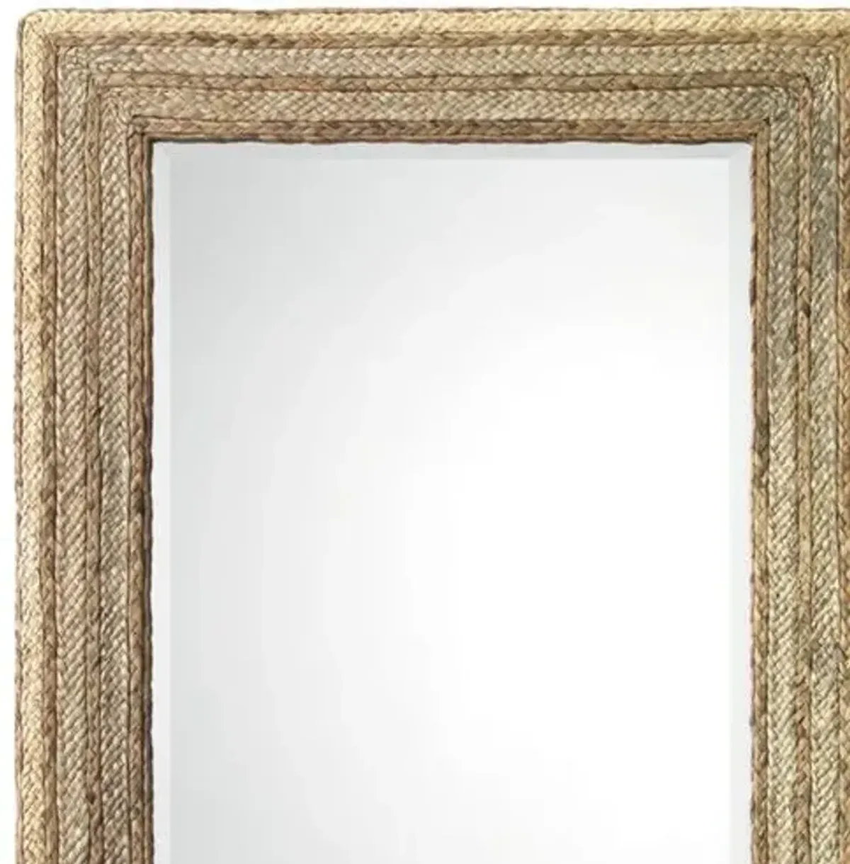 Fenna Rectangle Wall Mirror - Natural Seagrass - Jamie Young Co.