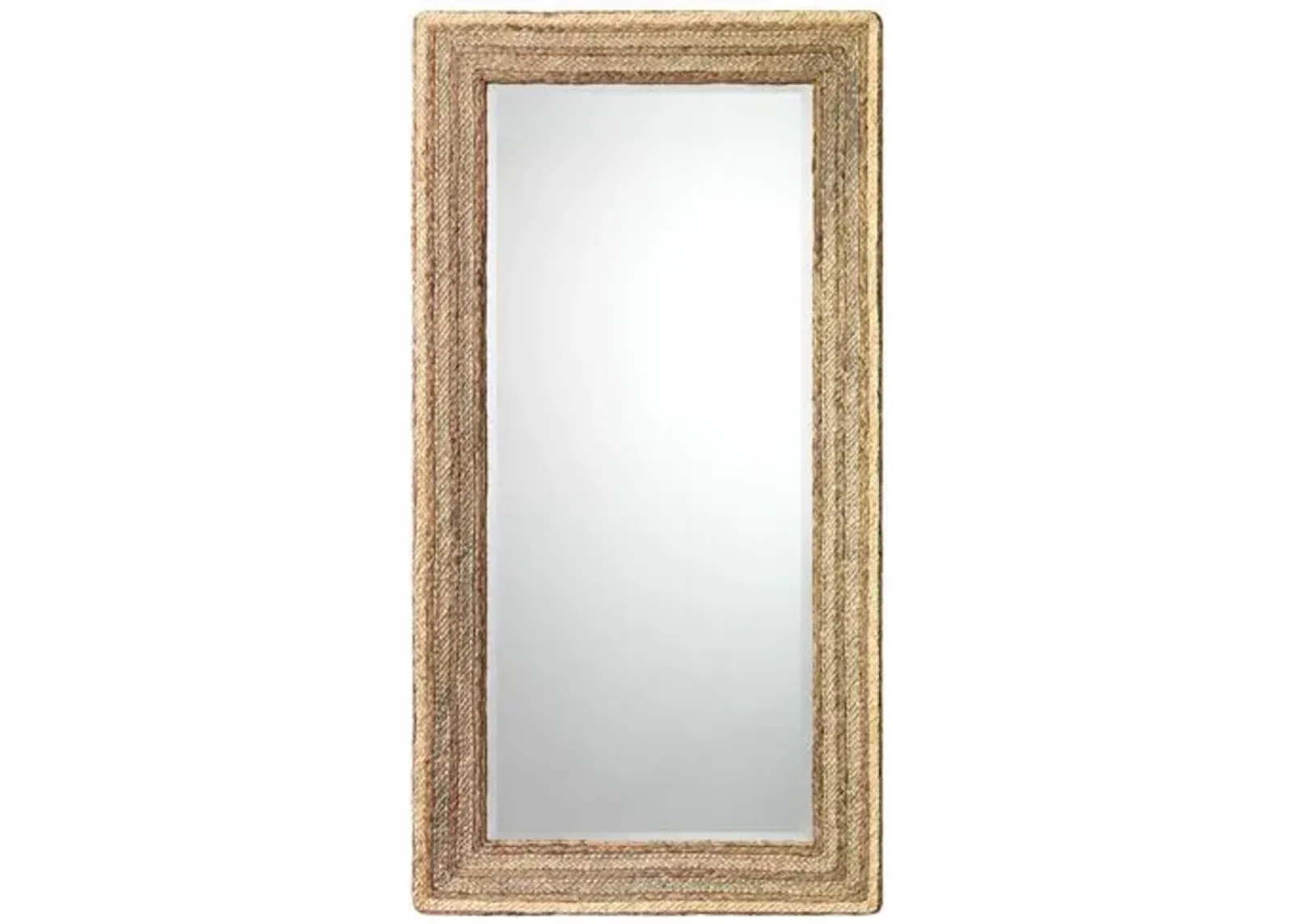 Fenna Rectangle Wall Mirror - Natural Seagrass - Jamie Young Co.