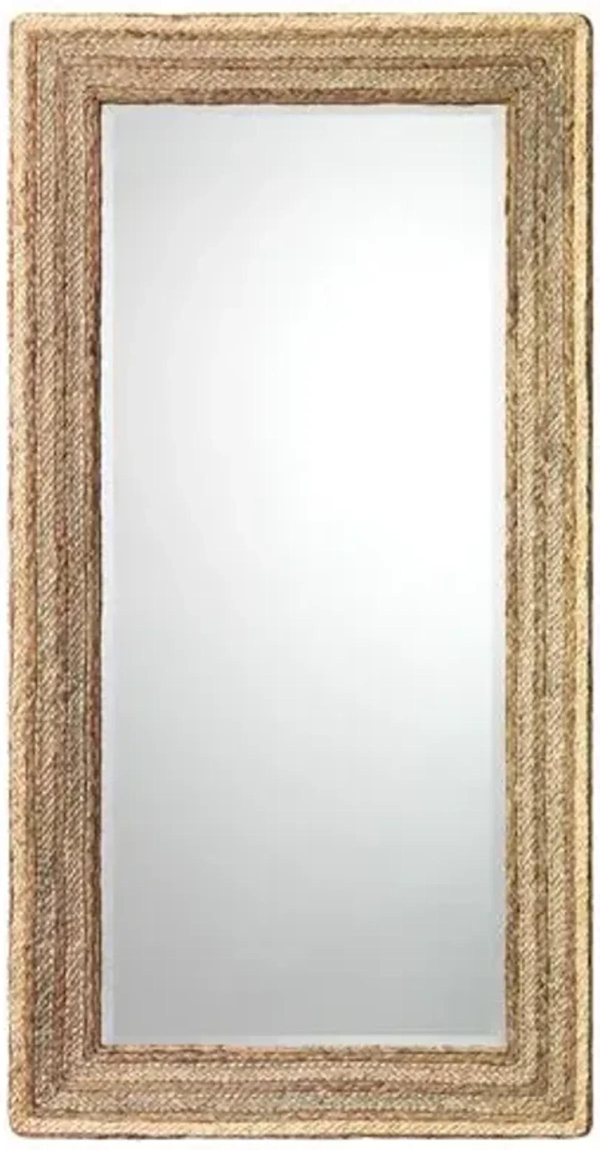 Fenna Rectangle Wall Mirror - Natural Seagrass - Jamie Young Co.