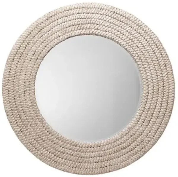 Quill Round Wall Mirror - Natural Seagrass
