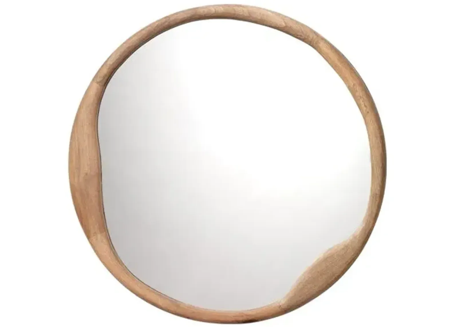 Vita Round Wall Mirror - Natural - Jamie Young Co.