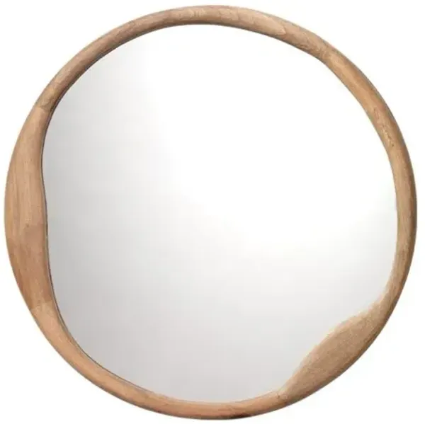 Vita Round Wall Mirror - Natural - Jamie Young Co.