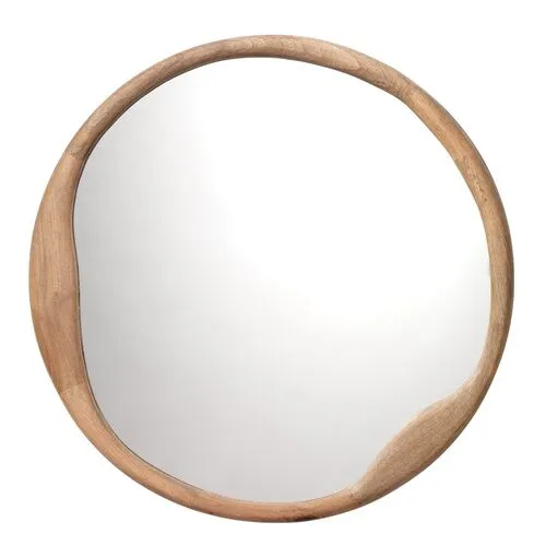 Vita Round Wall Mirror - Natural - Jamie Young Co.