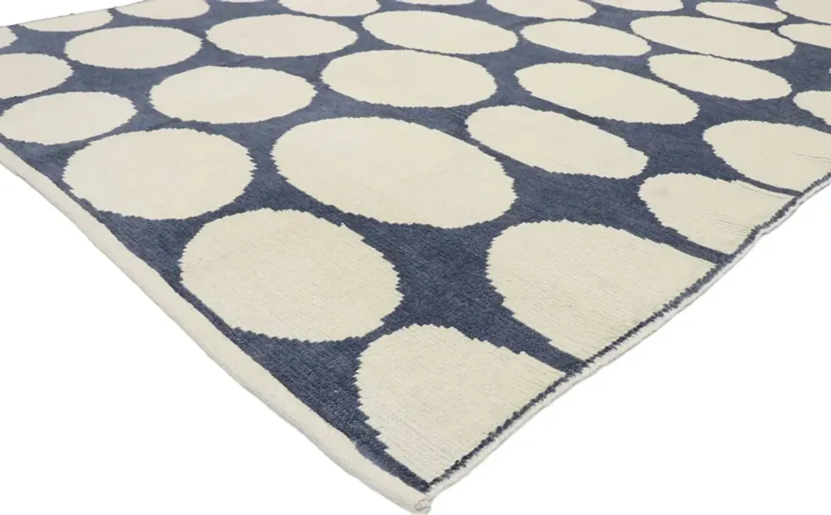 7'8" x 10' Moroccan Polka Dot Rug - Esmaili Rugs & Antiques - Blue - Blue