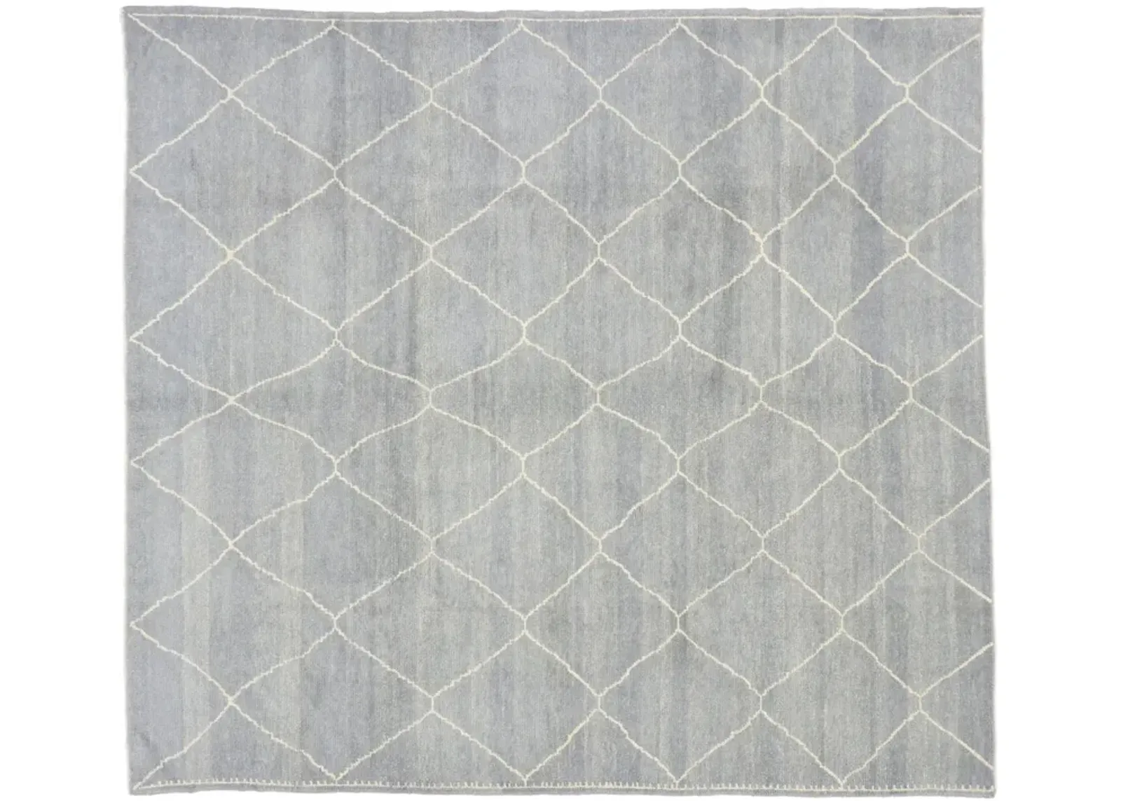 8'3" x 9' Gray Moroccan Trellis Rug - Esmaili Rugs & Antiques - Gray