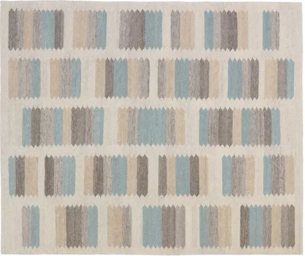 Swedish Style Kilim Rug - 8'2"x9'9" - Esmaili Rugs & Antiques - Beige - Beige