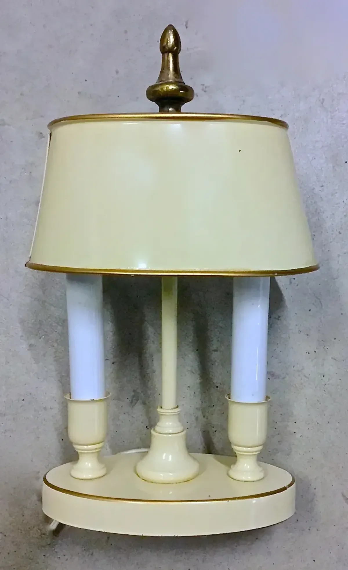 Hollywood Regency Style Bouillette Lamp - Vermilion Designs - Beige