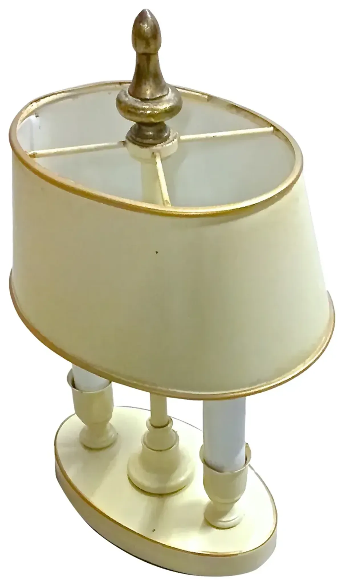 Hollywood Regency Style Bouillette Lamp - Vermilion Designs - Beige