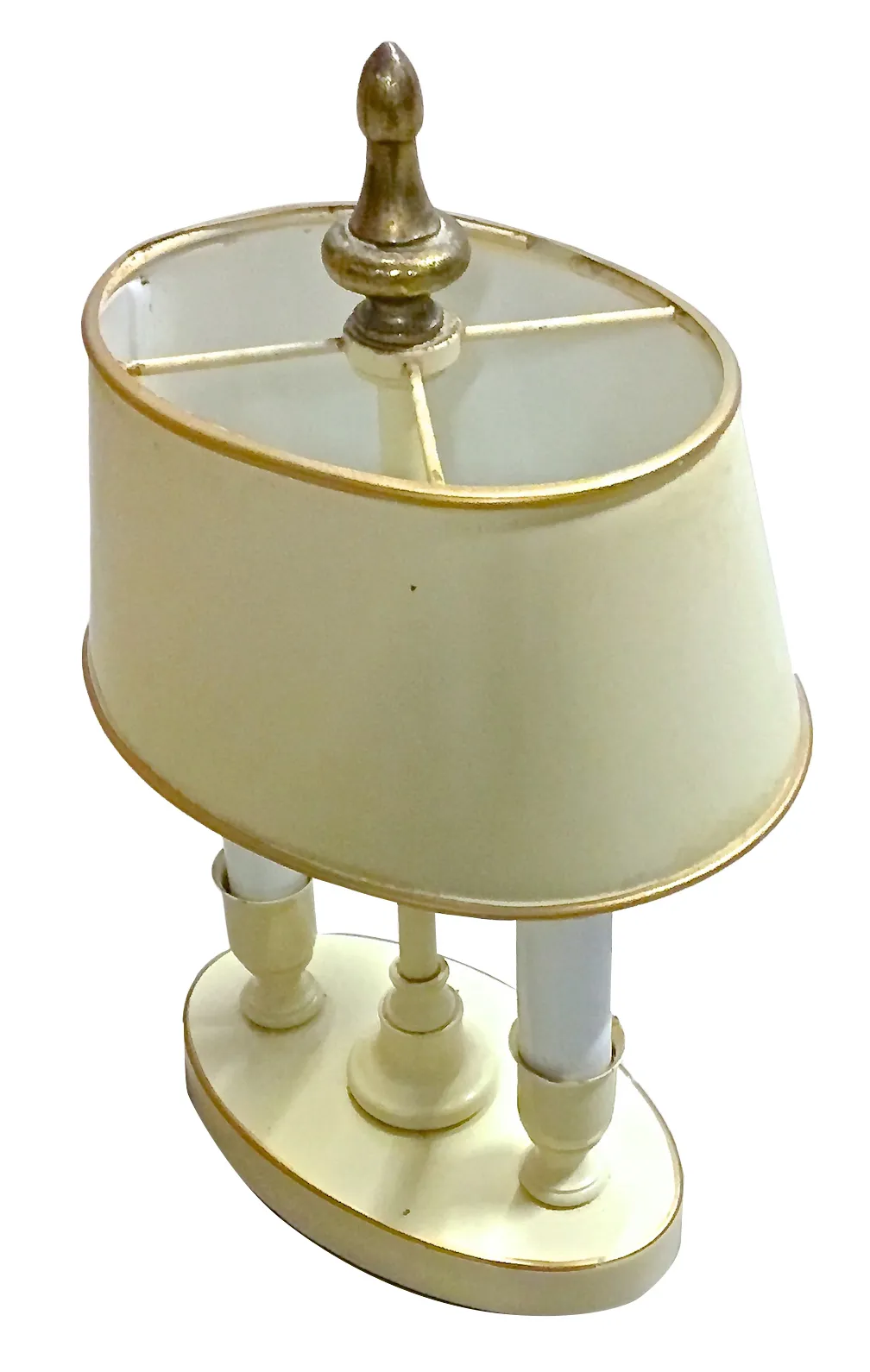 Hollywood Regency Style Bouillette Lamp - Vermilion Designs - Beige