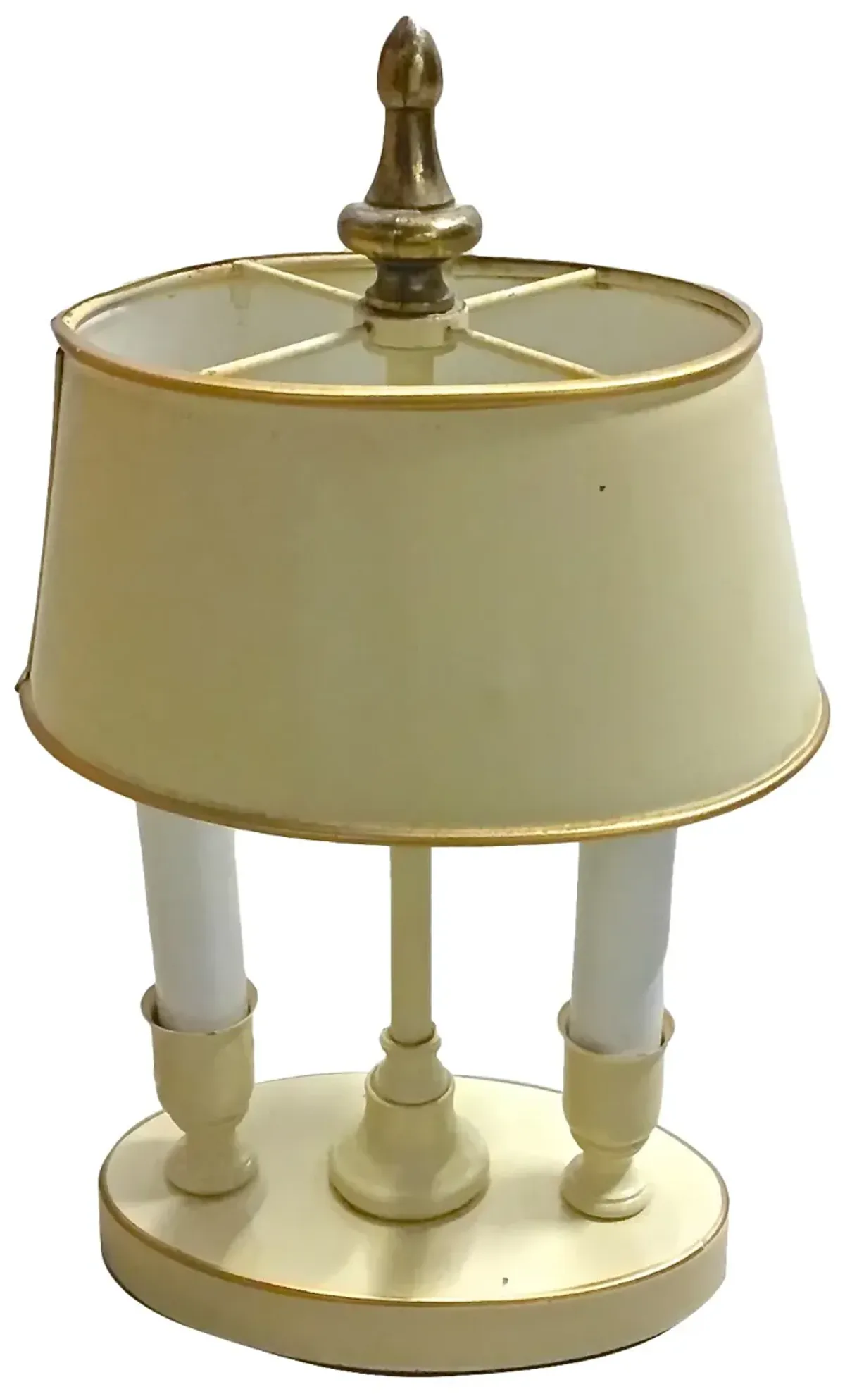 Hollywood Regency Style Bouillette Lamp - Vermilion Designs - Beige