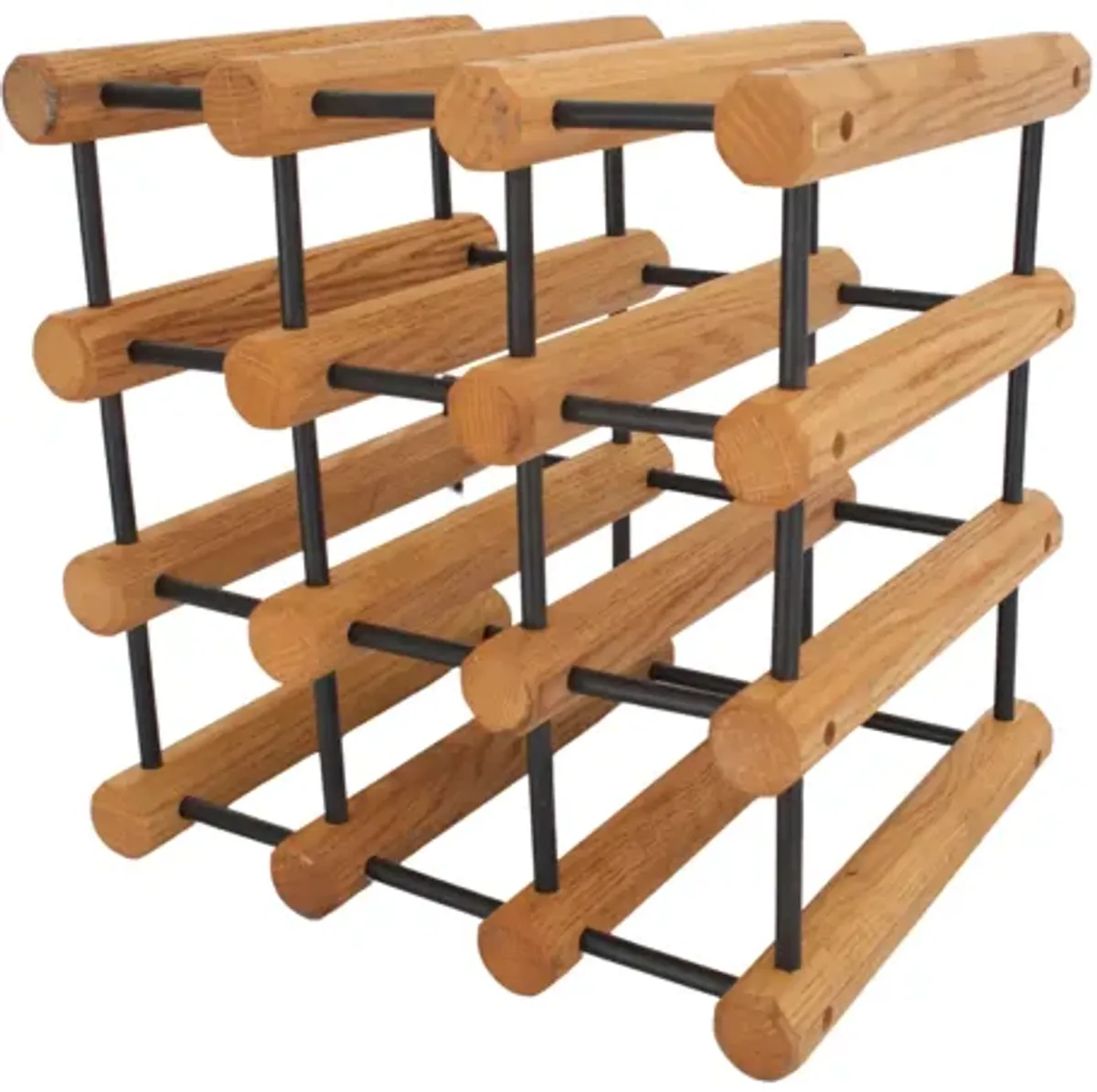 Mid Century Modern Wine Rack - G3Q Designs - Brown