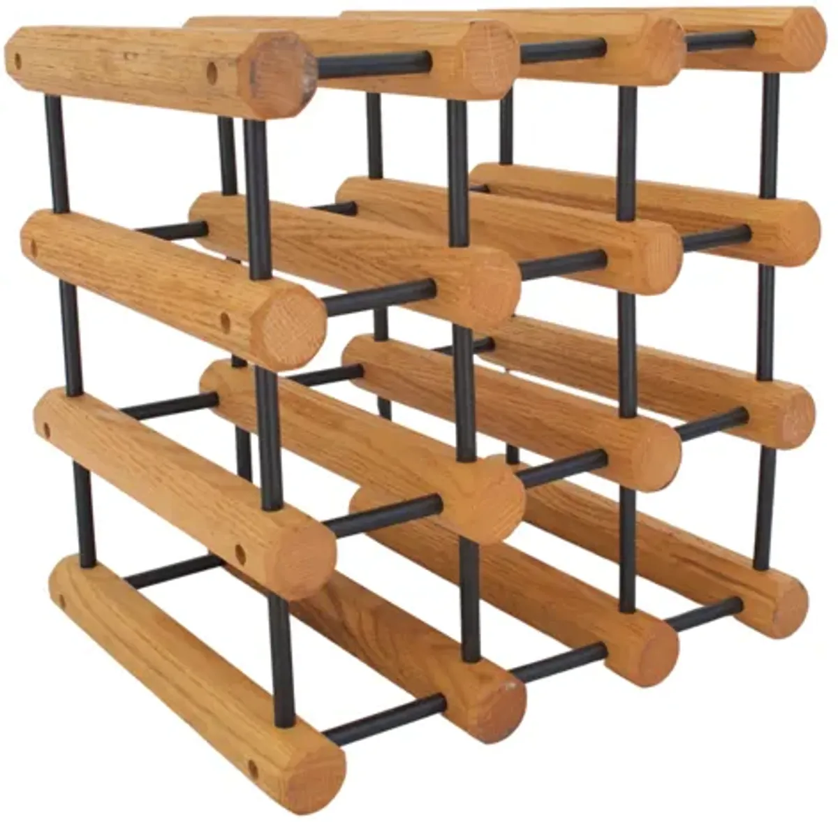 Mid Century Modern Wine Rack - G3Q Designs - Brown