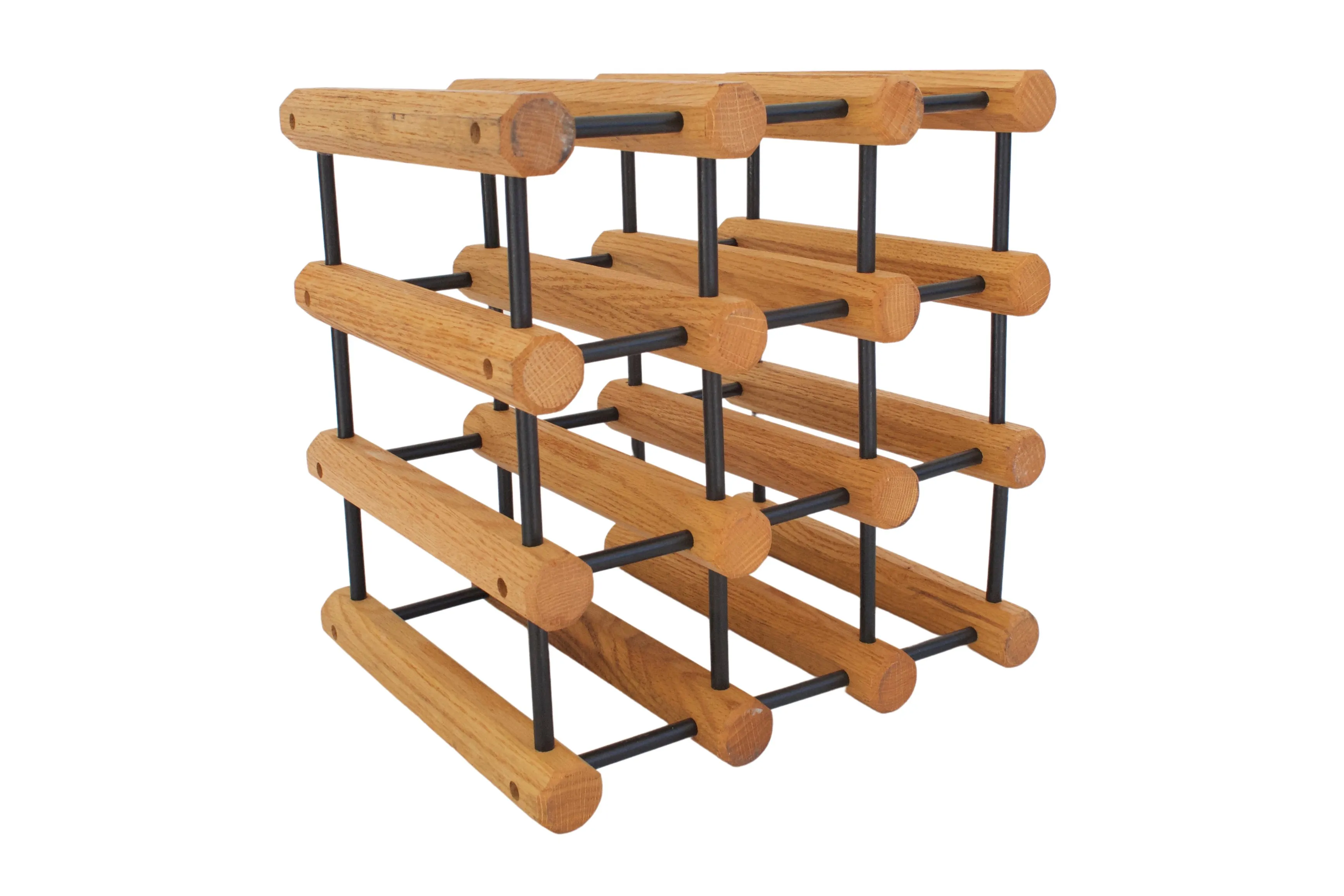 Mid Century Modern Wine Rack - G3Q Designs - Brown