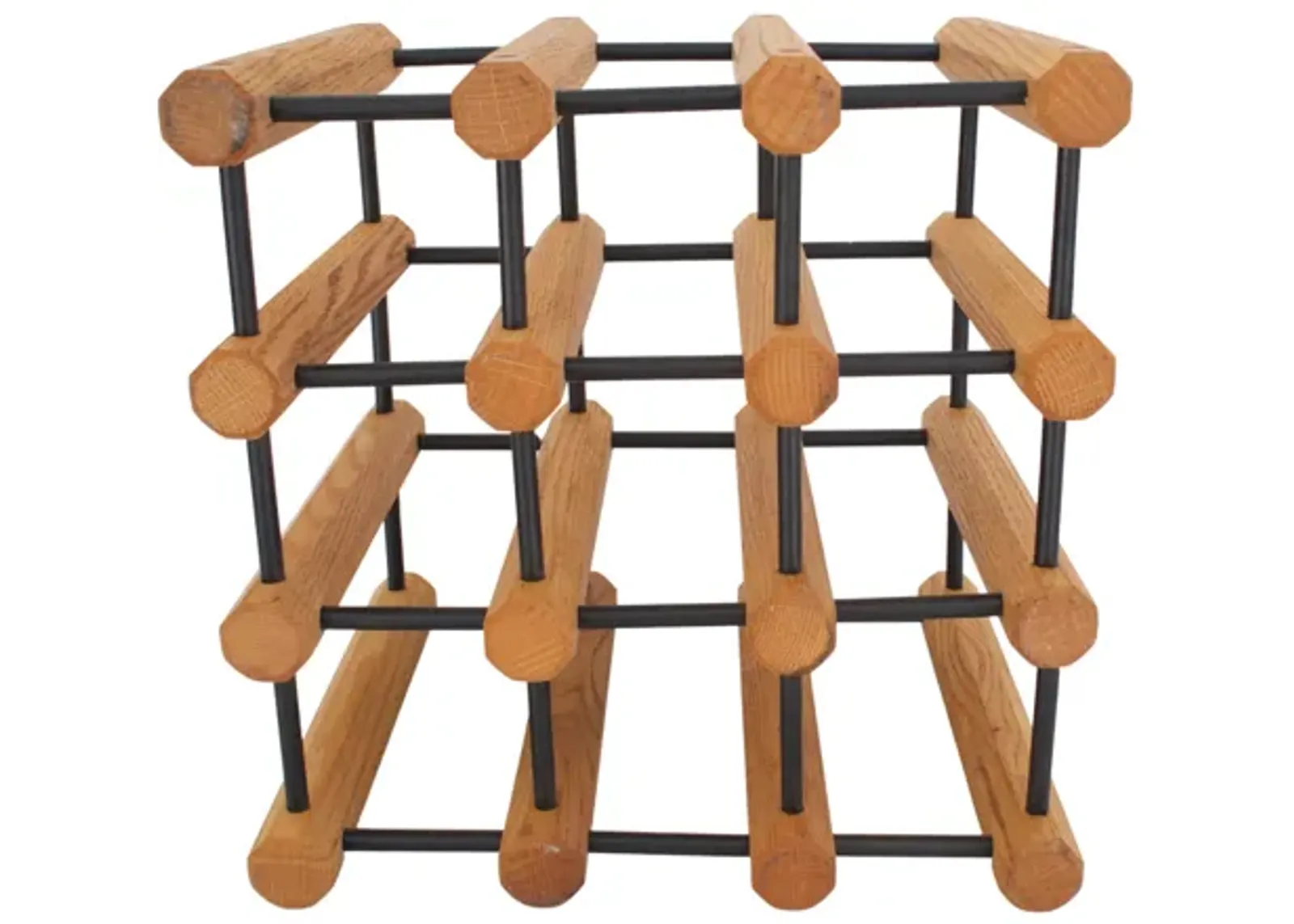 Mid Century Modern Wine Rack - G3Q Designs - Brown