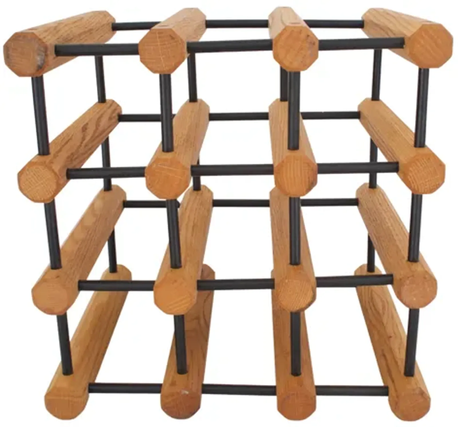 Mid Century Modern Wine Rack - G3Q Designs - Brown