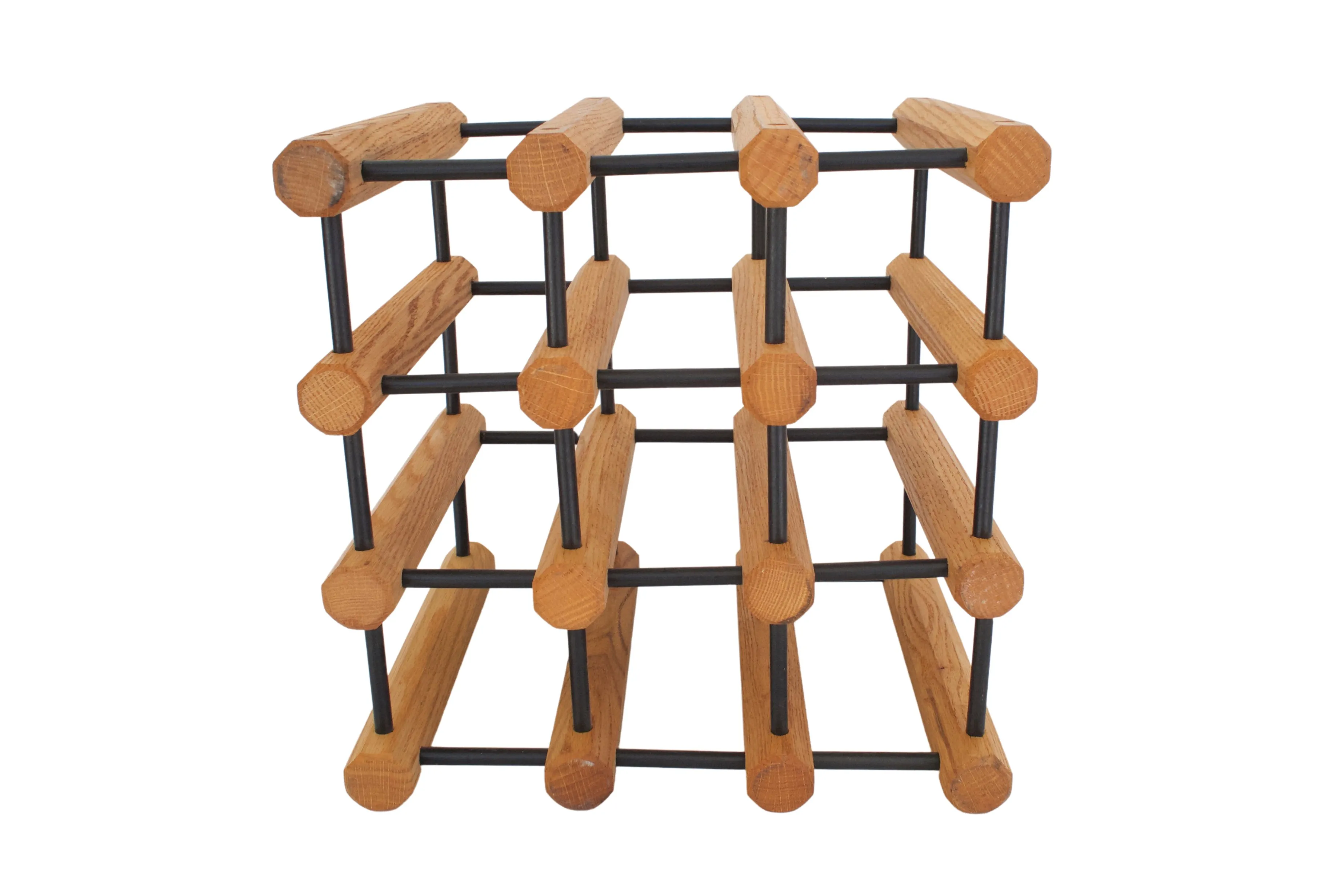 Mid Century Modern Wine Rack - G3Q Designs - Brown