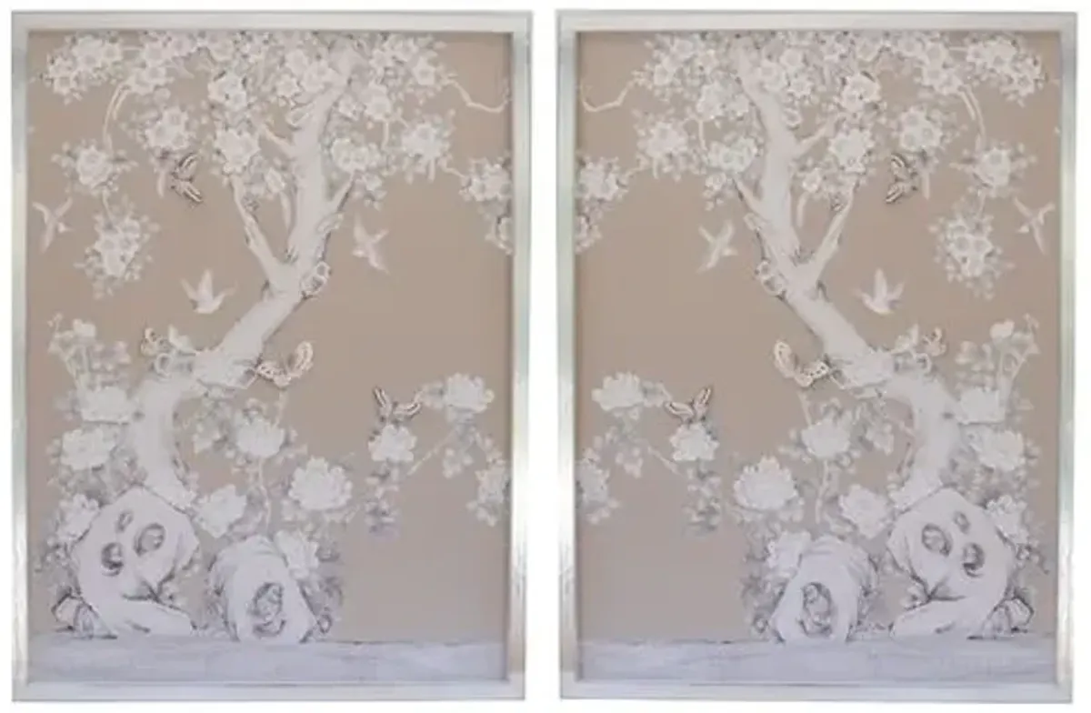 Ariel Okin x Dawn Wolfe - Nude Tree Diptych - Dawn Wolfe Design