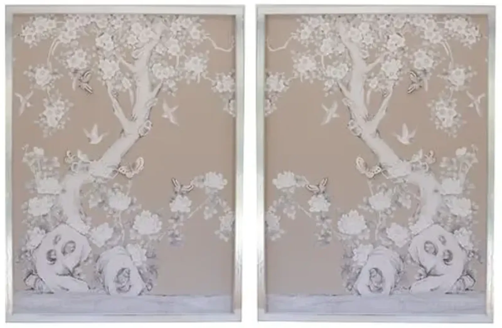 Ariel Okin x Dawn Wolfe - Nude Tree Diptych - Dawn Wolfe Design