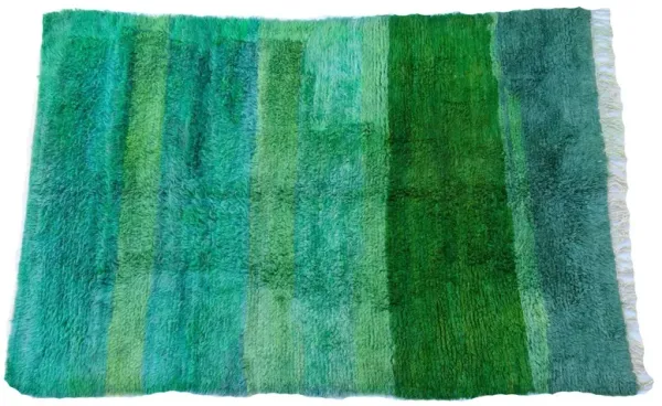 Green Oulmes Rug - 6'1" x 9'3" - Habibi Imports - Green