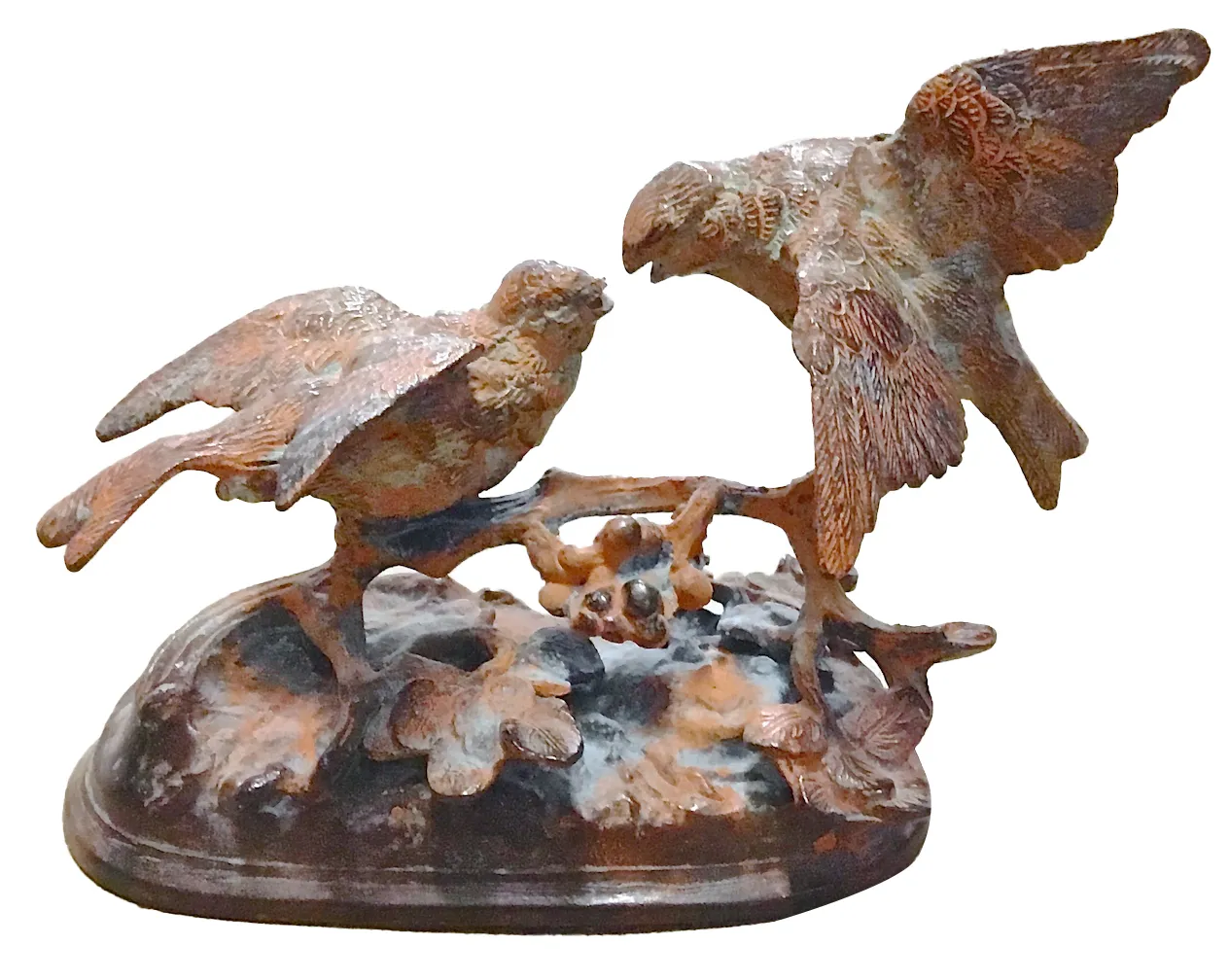Wildbirds Bronze Sculpture - Vermilion Designs - Brown
