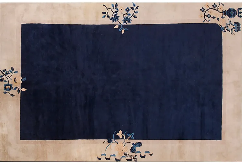 Chinese Peking Rug 6'0" x 9'0" - Blue - Blue