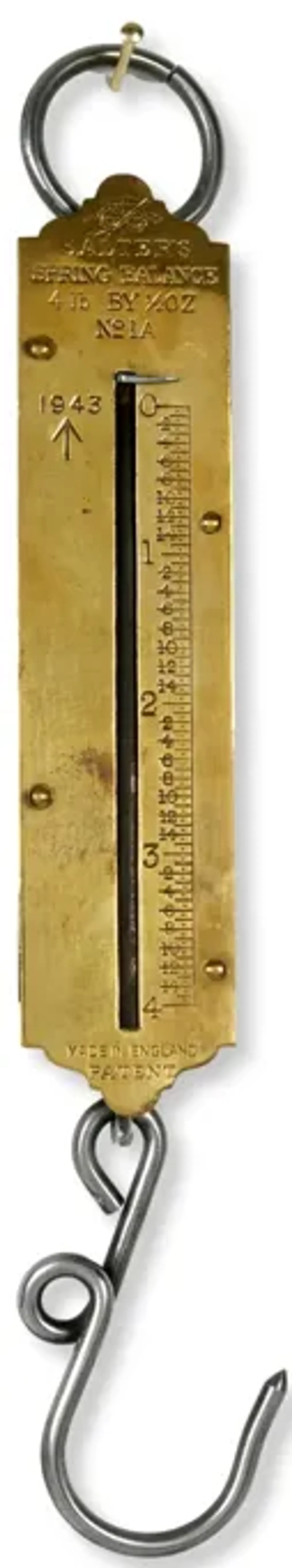 Antique English Brass Salter Scale - New England Mercantile - Gold