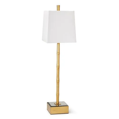 Sarina Bamboo Buffet Lamp - Gold Leaf - Regina Andrew