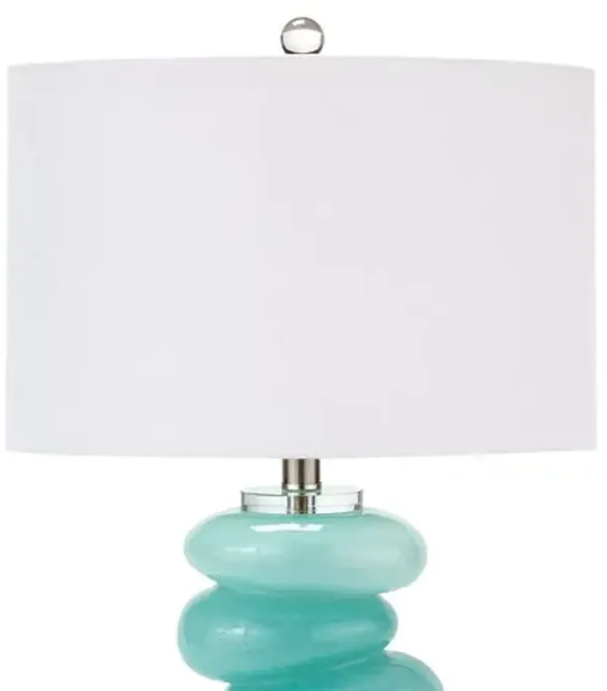 Stacked Pebble Table Lamp - Aqua - Regina Andrew