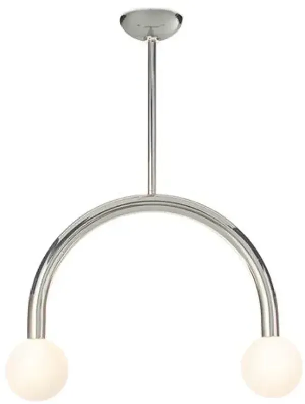 Happy Small Pendant - Polished Nickel - Regina Andrew - Silver