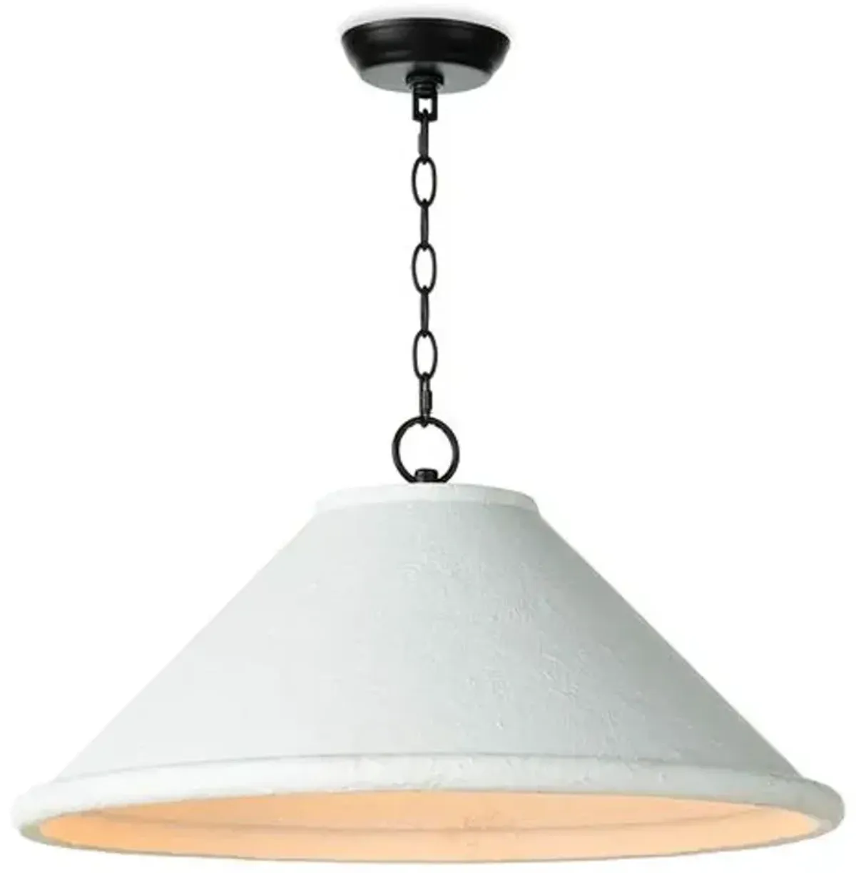 Billie Concrete Pendant - White - Regina Andrew