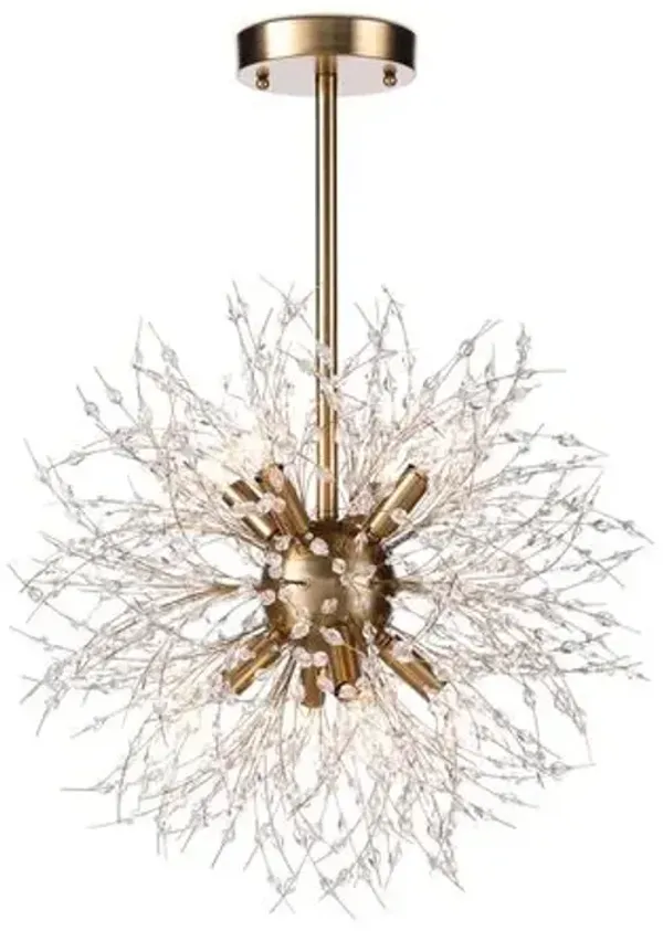 Chiffon Small Chandelier - Brass - Regina Andrew - Gold