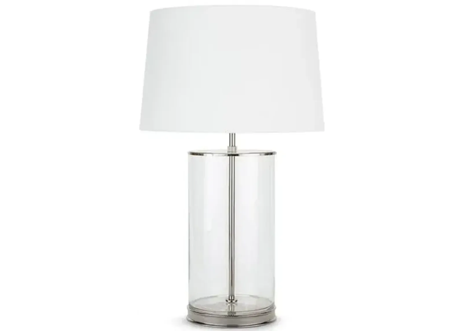 Coastal Living Magelian Glass Table Lamp - Polished Nickel - Regina Andrew