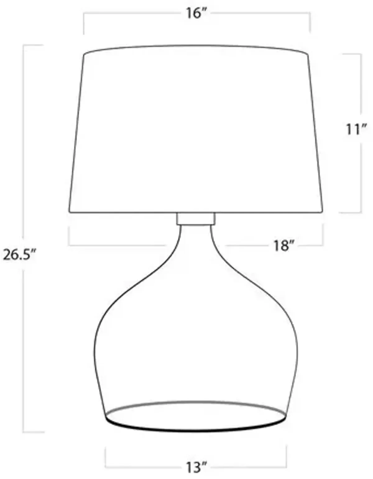 Coastal Living Demi John Large Table Lamp - Clear - Regina Andrew