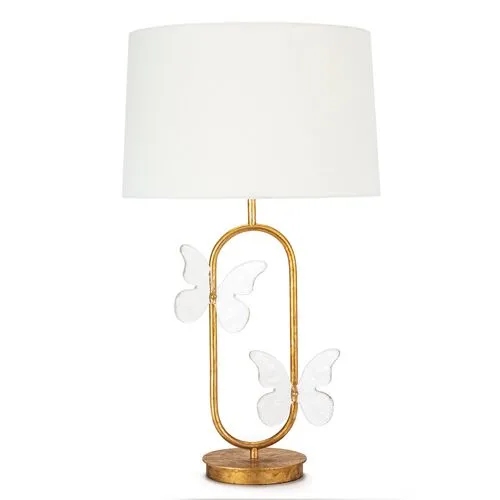 Monarch Oval Table Lamp - Gold Leaf - Regina Andrew