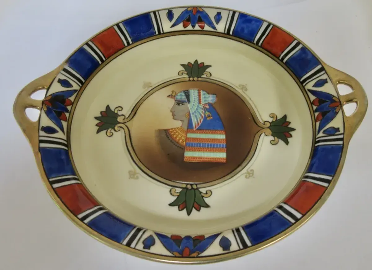 Early 1900s Egyptian Revival Bowl - The Emporium Ltd. - Blue