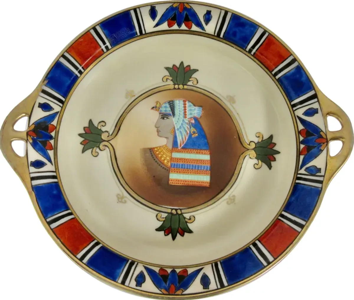 Early 1900s Egyptian Revival Bowl - The Emporium Ltd. - Blue