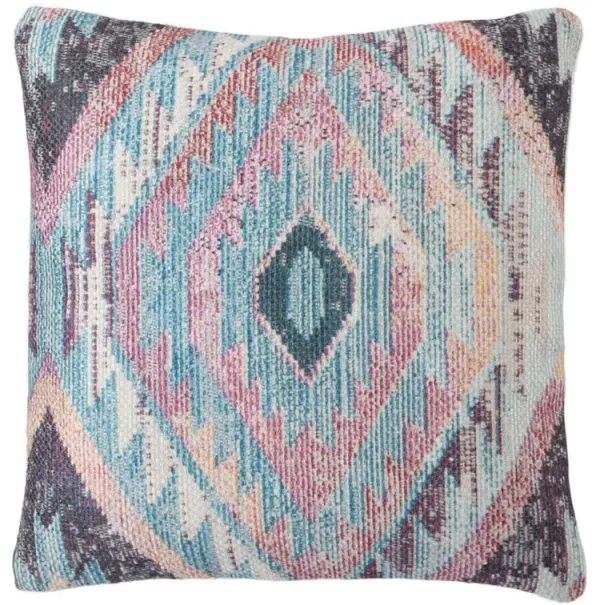 Sinai 18x18 Outdoor Pillow, Blue