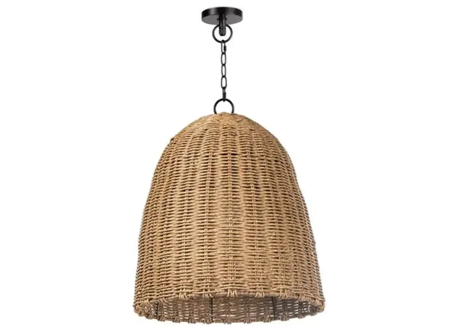 Coastal Living Beehive Small Outdoor Pendant - Natural - Regina Andrew - Beige