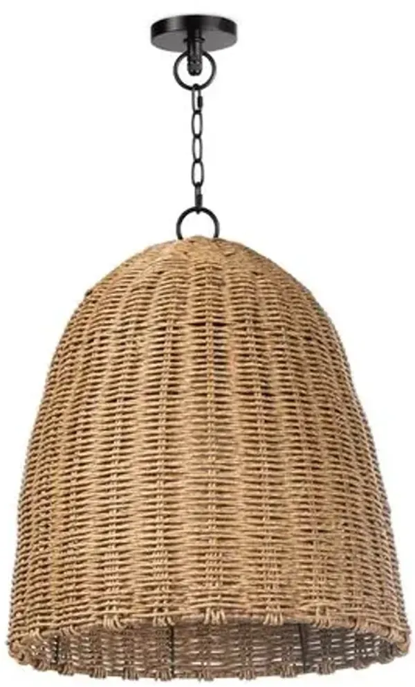 Beehive Small Outdoor Pendant - Natural - Regina Andrew - Beige