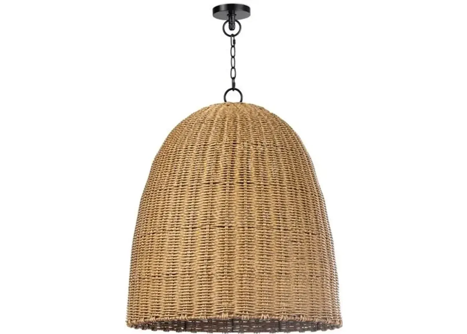 Coastal Living Beehive Large Outdoor Pendant - Natural - Regina Andrew - Beige