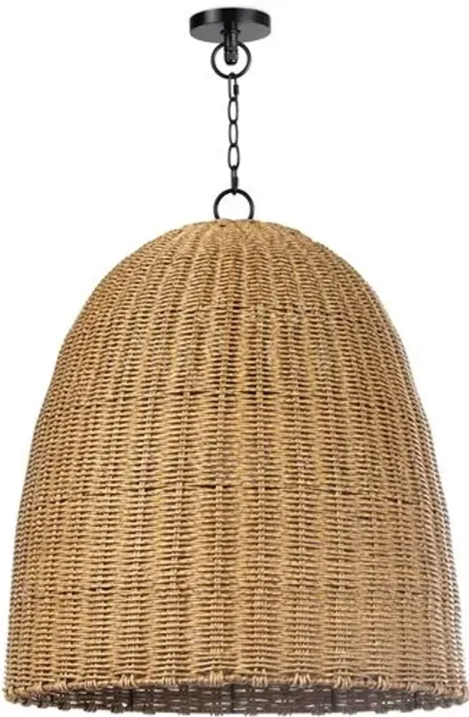 Coastal Living Beehive Large Outdoor Pendant - Natural - Regina Andrew - Beige